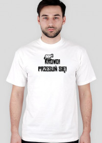 Koszulka Przesuń Krowę Biała Męska