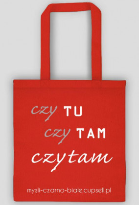 torba (czarna i czerwona): CZY TU CZY TAM CZYTAM