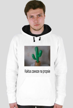 Bluza z kapturem z kaktusem