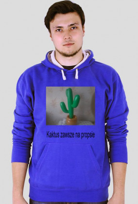 Bluza z kapturem z kaktusem