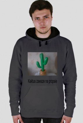 Bluza z kapturem z kaktusem