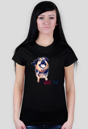 Koszulka damska - I WOOF YOU!
