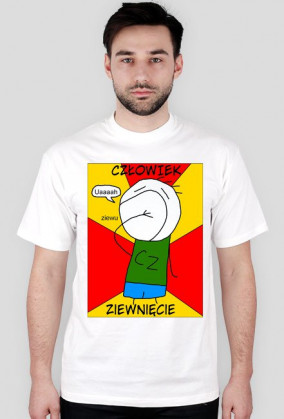 Człowiek Ziewnięcie - biała