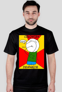 Człowiek Ziewnięcie - czarna