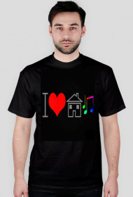 Koszulka męska I love House Music