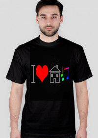 Koszulka męska I love House Music