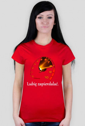 T-shirt "Lubię zapier*alać" czarny damski