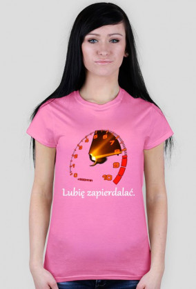 T-shirt "Lubię zapier*alać" czarny damski