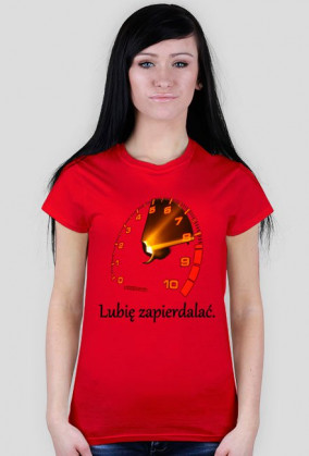 T-shirt "Lubię zapier*alać" biały damski