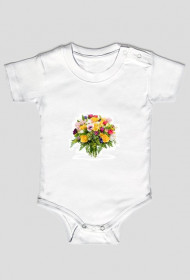 body dzieciece z kwiatami