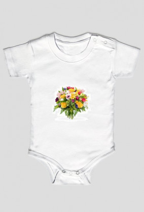 body dzieciece z kwiatami