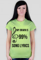 T-shirt MY BRAIN music lyrics song by PrincessStyle