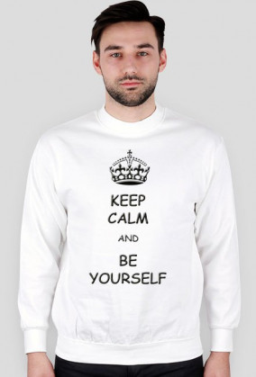 Keep Calm - bluza biała, męska