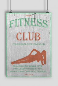 Vintage Fitness Club - PLAKAT