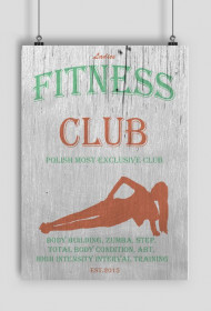 Vintage Fitness Club - PLAKAT