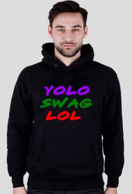 Bluza z kapturem z YOLO, SWAG, LOL