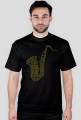 Sax Saksofon Logo Czarna