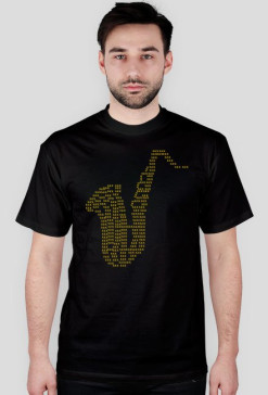 Sax Saksofon Logo Czarna