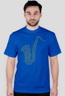 Sax Saksofon Logo Niebieska