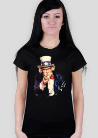Uncle Sam koszulka damska czarna