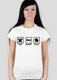 Eat Sleep Play Baseball white