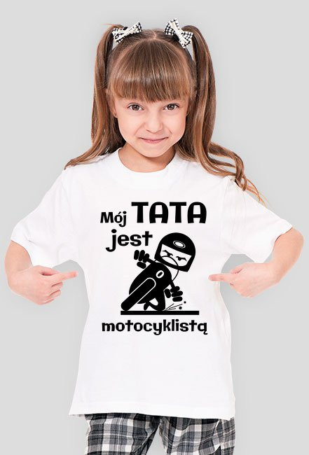 Mój tata jest motocyklistą - koszulka damska