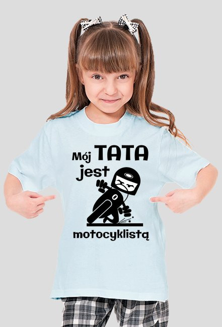 Mój tata jest motocyklistą - koszulka damska