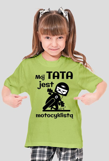 Mój tata jest motocyklistą - koszulka damska