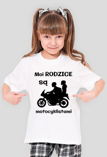 Moi rodzice są motocyklistami - koszulka damska