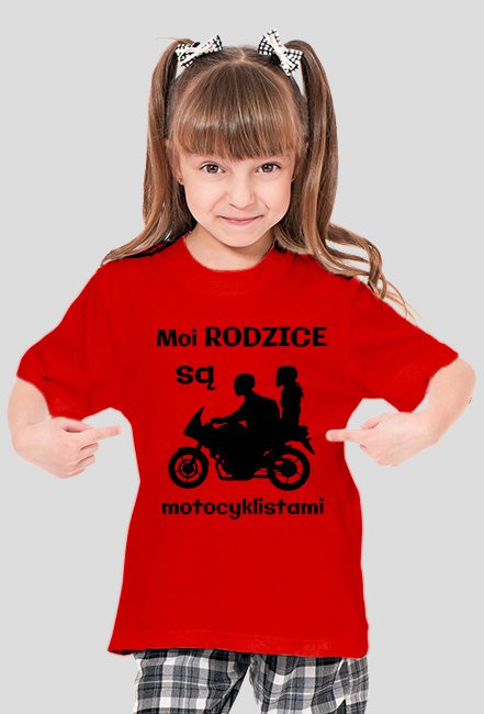 Moi rodzice są motocyklistami - koszulka damska