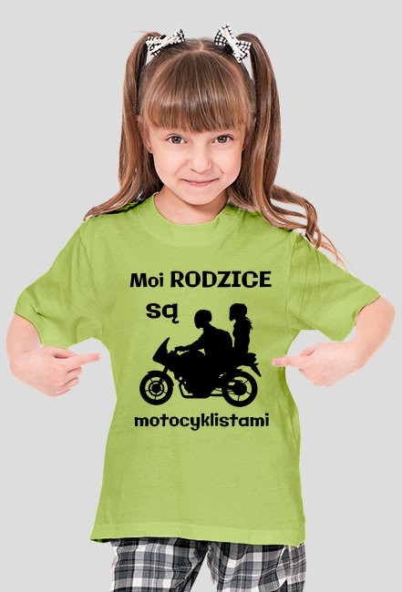 Moi rodzice są motocyklistami - koszulka damska