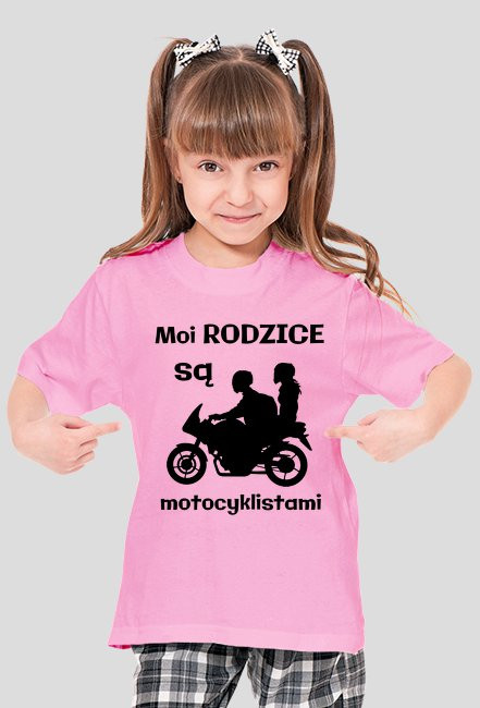 Moi rodzice są motocyklistami - koszulka damska