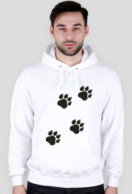 Bluza z kapturem biała męska