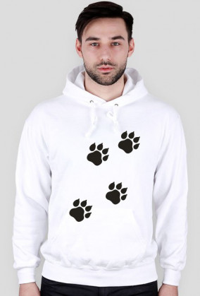 Bluza z kapturem biała męska