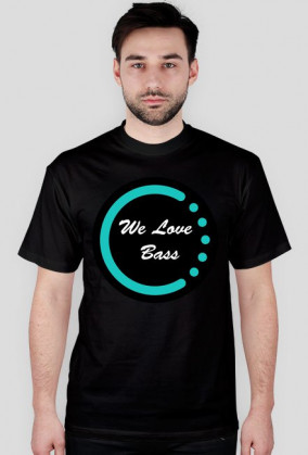 Koszulka Męska "We Love Bass" Czarne Logo