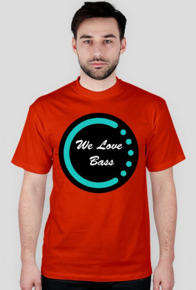 Koszulka Męska "We Love Bass" Czarne Logo