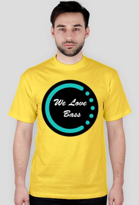 Koszulka Męska "We Love Bass" Czarne Logo