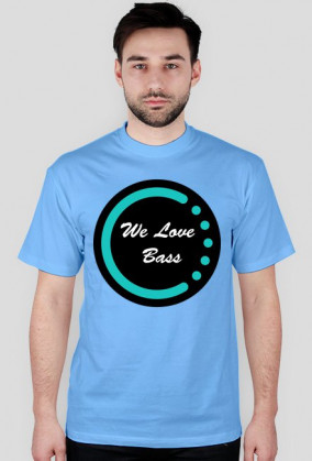 Koszulka Męska "We Love Bass" Czarne Logo