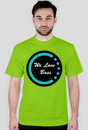 Koszulka Męska "We Love Bass" Czarne Logo