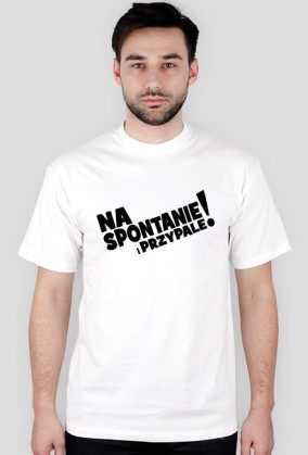 Koszulka Męska - Na Spontanie - Czarny Napis