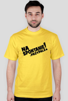 Koszulka Męska - Na Spontanie - Czarny Napis
