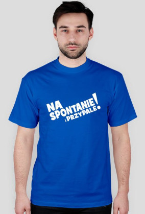 Koszulka Męska - Na Spontanie - Biały Napis