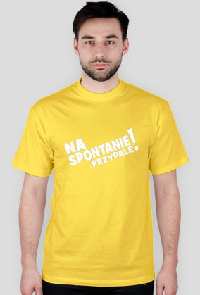 Koszulka Męska - Na Spontanie - Biały Napis
