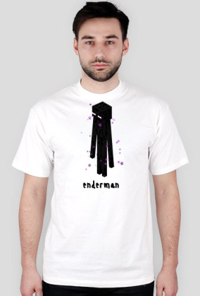 enderman T-shirt - biały