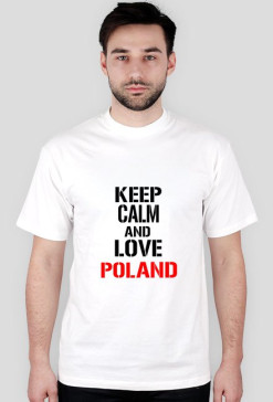 BIAŁA KOSZULKA MĘSKA |LOVE POLAND|