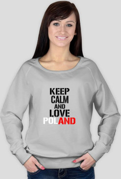 DAMSKA BLUZA, SZARA, BEZ KAPTURA |LOVE POLAND|