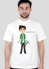 T-Shirt Skin MinecraftKubek'a Biały Męski