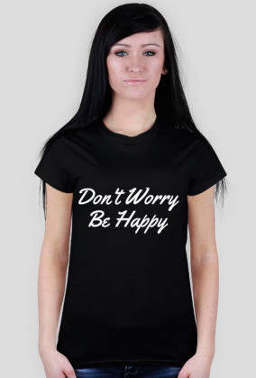 Don't Worry T-shirt Woman Black