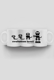 evolution level - ryjoo - kubek2 - b/w