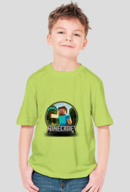 bluzka na krótki rękaw zielona Minecraft